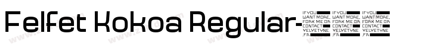 Felfet Kokoa Regular字体转换